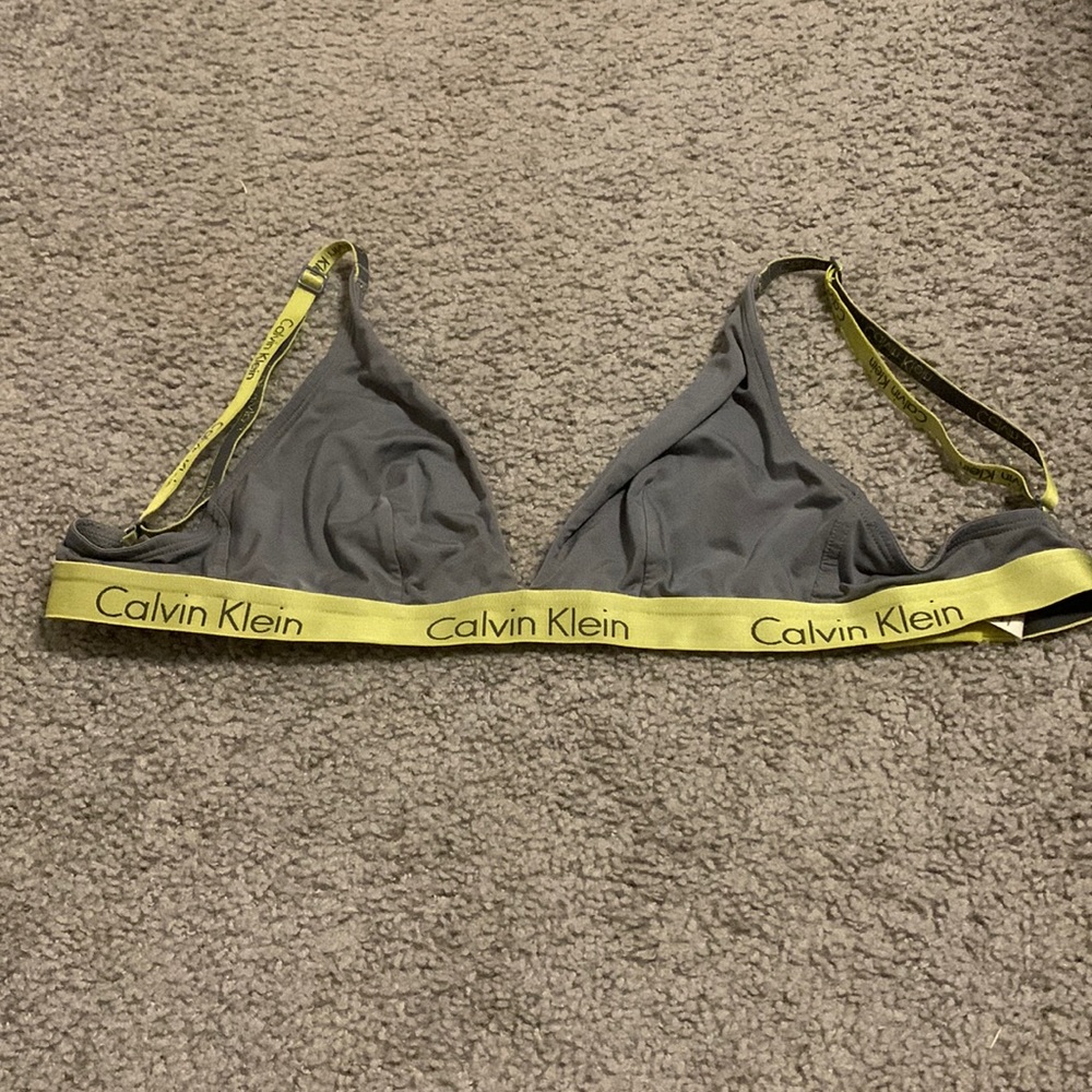Grey/Green Calvin Klein Bra